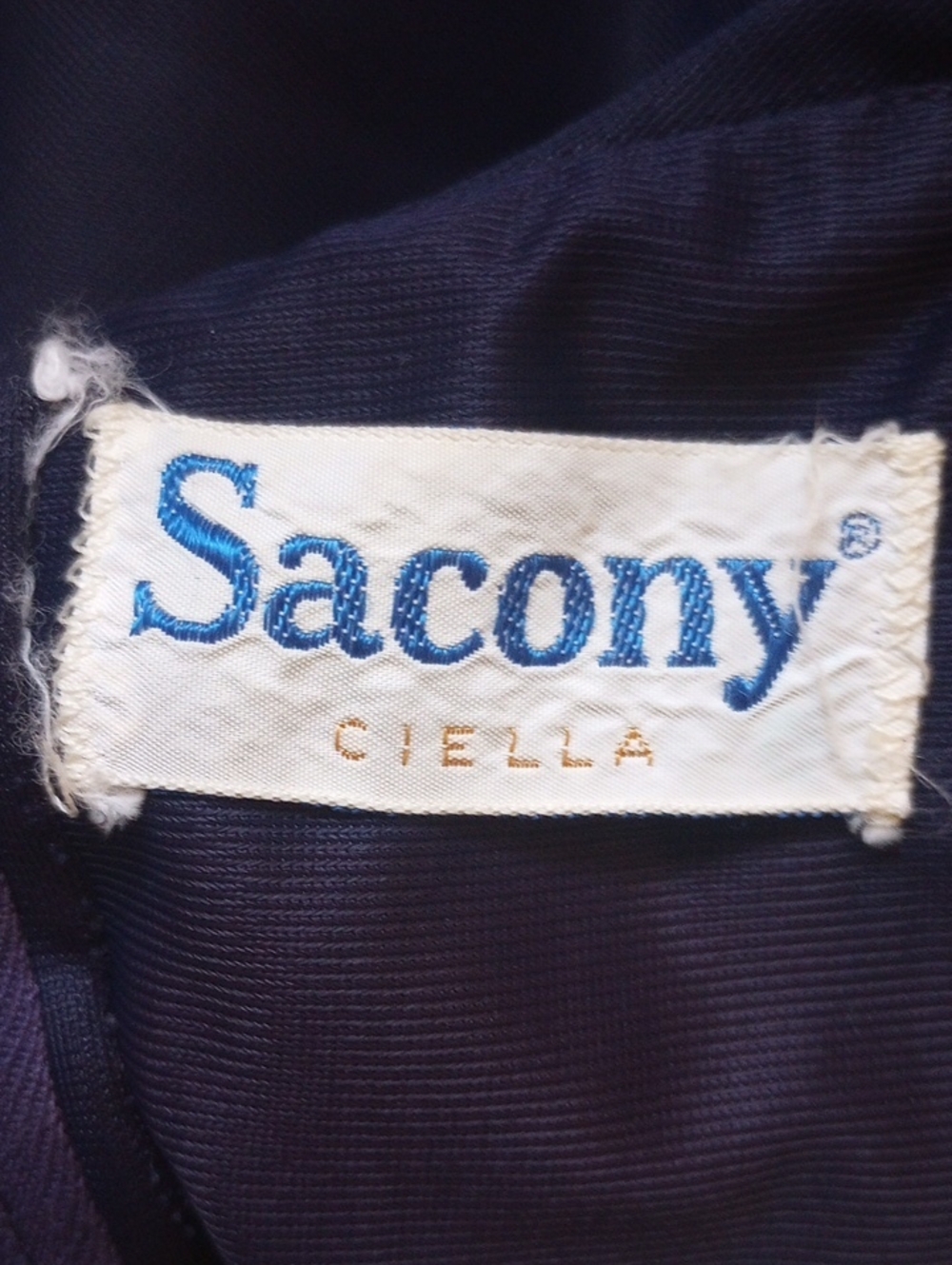 Sacony Ciella Vtg Navy Blue & White Striped Spring/Summer Sleeveless Dress, Med? - Picture 4 of 4